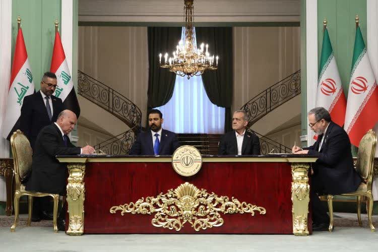 گزارش تصویری مراسم امضای یادداشت‌تفاهم همکاری میان ایران و عراق
